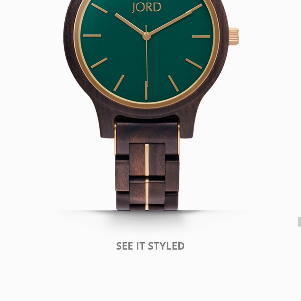 JORD Green and Gold Watch